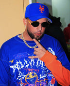 BLUE GRAFFITI RHINESTONE